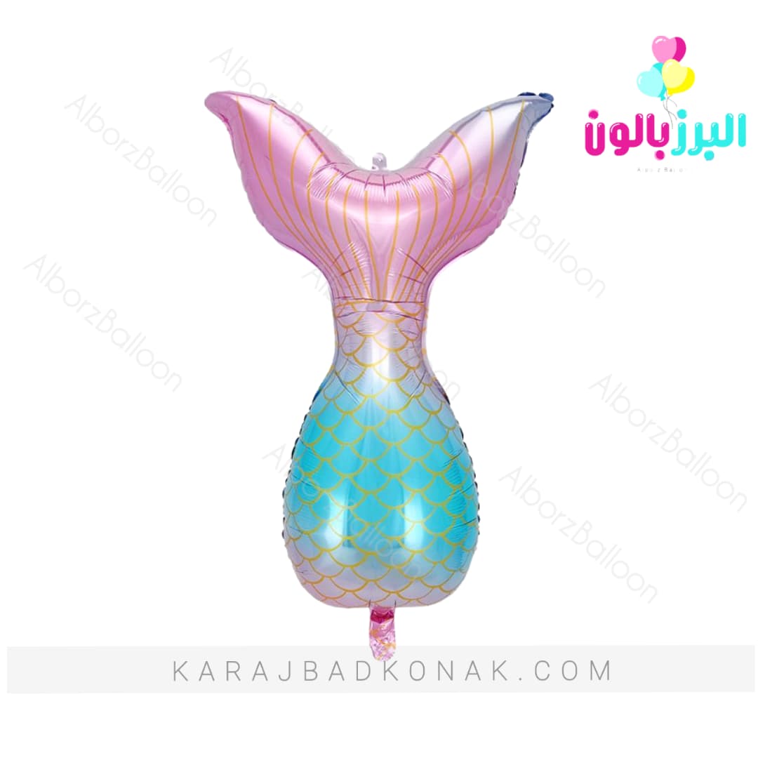 بادکنک فویلی دم پری دریایی 1 بادکنک فویلی دم پری دریایی