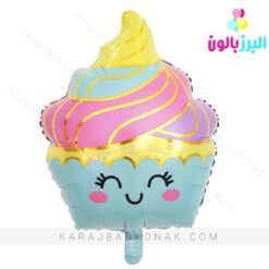 بادکنک فویلی بستنی قیفی پاستلی