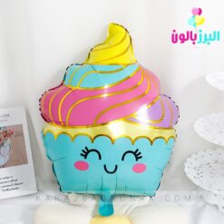 بادکنک فویلی بستنی قیفی پاستلی