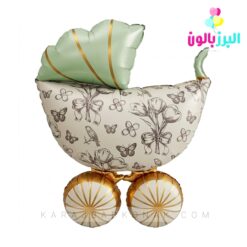 بادکنک فویلی کالسکه انگلیسی(سبز)