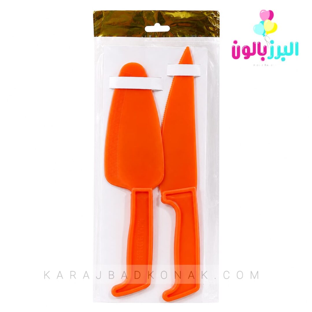 کارد و کفگیر کیک بری نارنجی 1 کارد و کفگیر کیک بری نارنجی