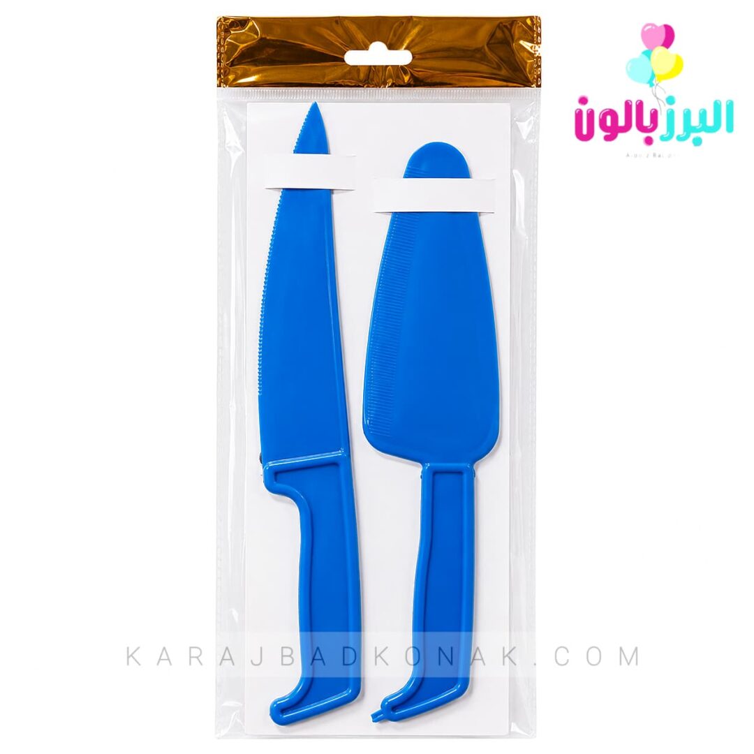 کارد و کفگیر کیک بری آبی 1 کارد و کفگیر کیک بری آبی