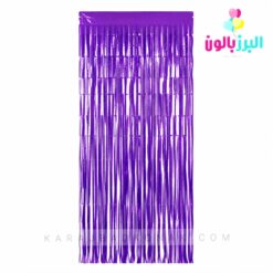 پرده متالایز رنگ بنفش تیره