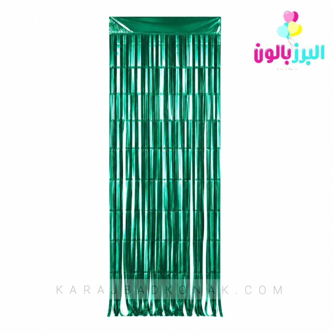 پرده متالایز رنگ سبز 1 پرده متالایز رنگ سبز