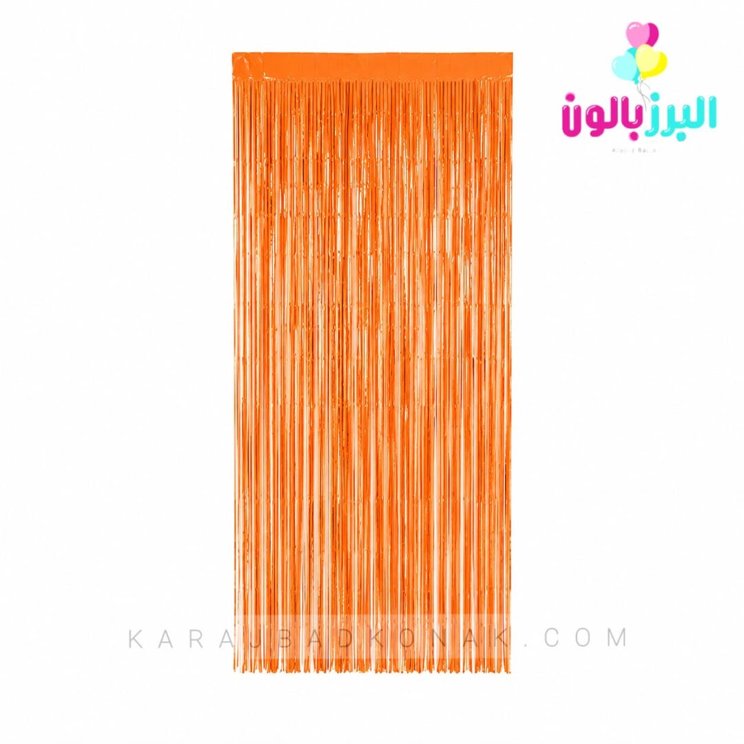 پرده متالایز رنگ نارنجی رستیک 1 پرده متالایز رنگ نارنجی