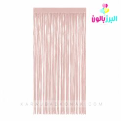 پرده متالایز رنگ صورتی رستیک