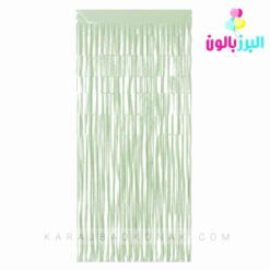 پرده متالایز رنگ سبز رستیک