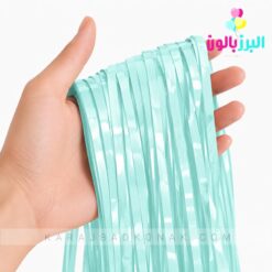 پرده متالایز رنگ سبزآبی(تیفانی)