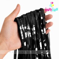 خرید و قیمت پرده متالایز رنگ مشکی