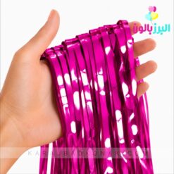 خرید و قیمت پرده متالایز رنگ سرخابی