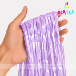پرده متالایز رنگ بنفش پاستلی (یاسی)