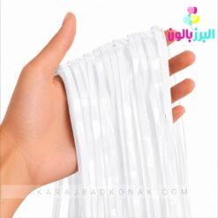 پرده متالایز رنگ سفید