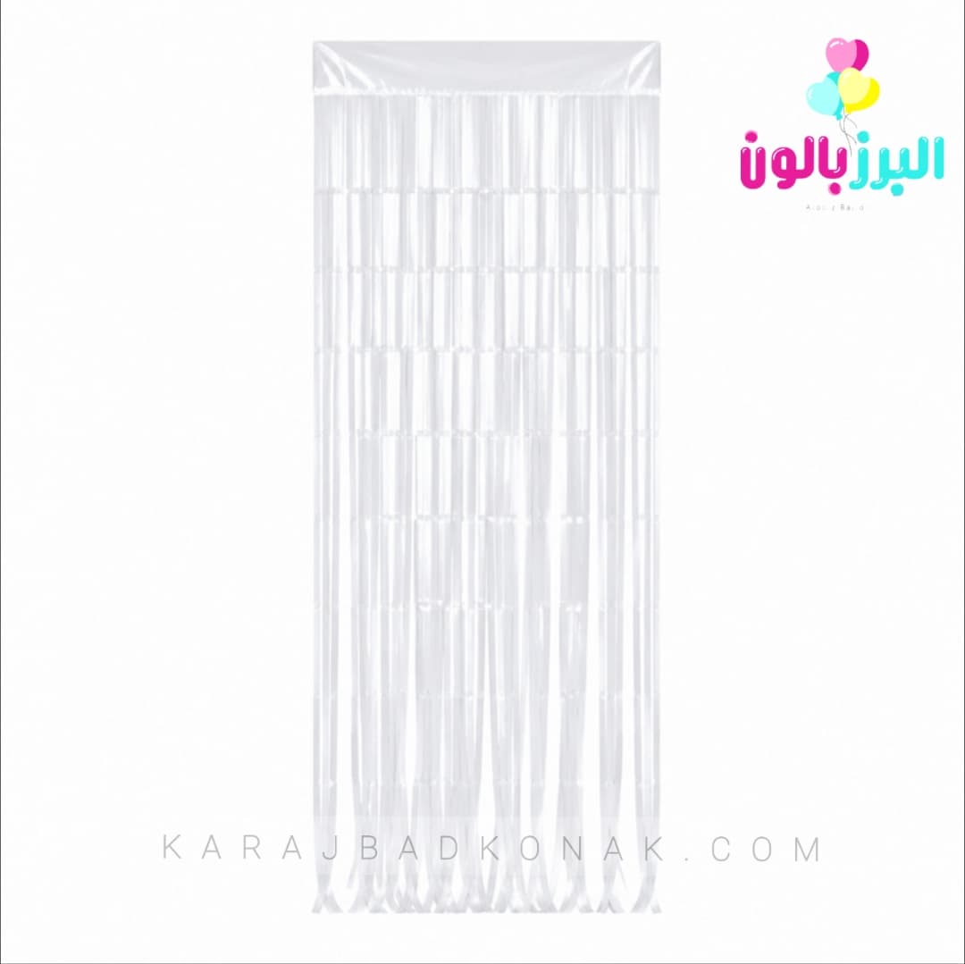 پرده متالایز رنگ سفید 1 پرده متالایز رنگ سفید