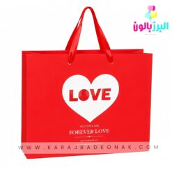 ساک کادویی قرمز(LOVE)