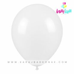 خرید و قیمت بادکنک لاتکس ساده رنگ سفید مات