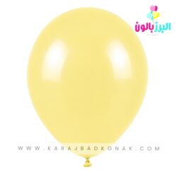 خرید و قیمت بادکنک لاتکس ساده رنگ زرد پاستلی