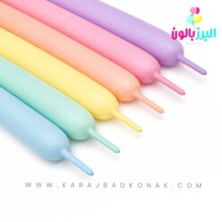 بادکنک ماری رنگ پاستلی(10 عددی)