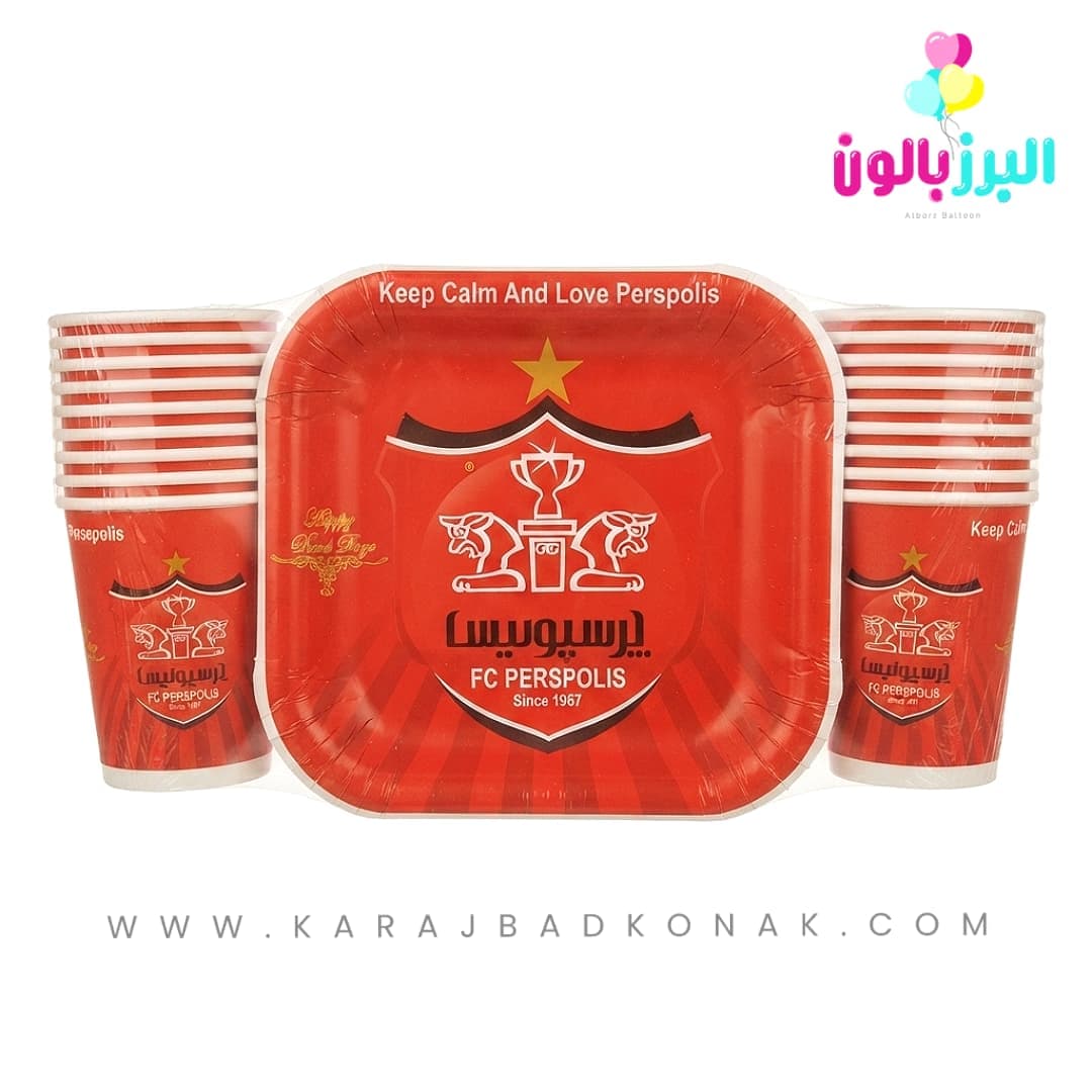 ست پیش دستی و لیوان تم پرسپولیس 1 ست پیش دستی و لیوان تم پرسپولیس