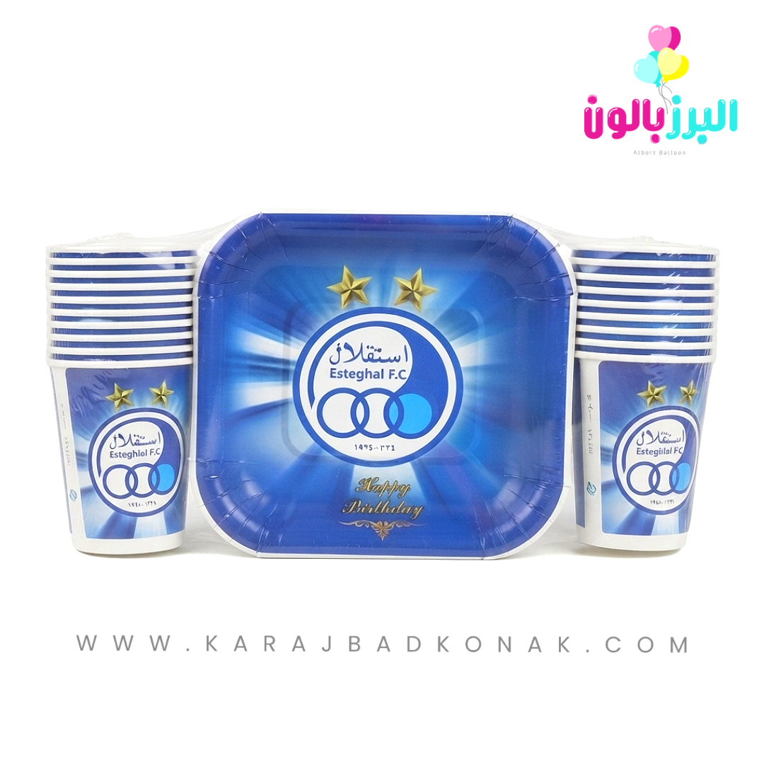 ست پیش دستی و لیوان تم استقلال 1 ست پیش دستی و لیوان تم استقلال