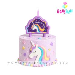 شمع تاپر تم یونیکورن(اسب تک شاخ)