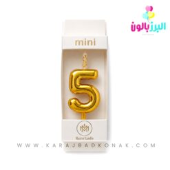 شمع عدد مینی کروم طلایی